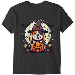 Adorable Pumpkin Dog Spooky Halloween Dog Costume T-Shirts Pv